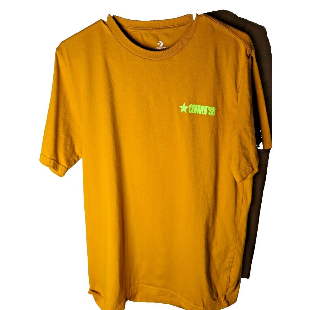 Converse All Star Chuck‎ Taylor Mens Medium Crew T-Shirt Yellow Skateboard Skate